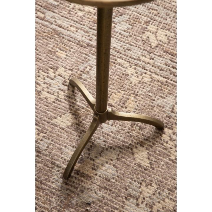 Brass Metal Tripod Accent Table