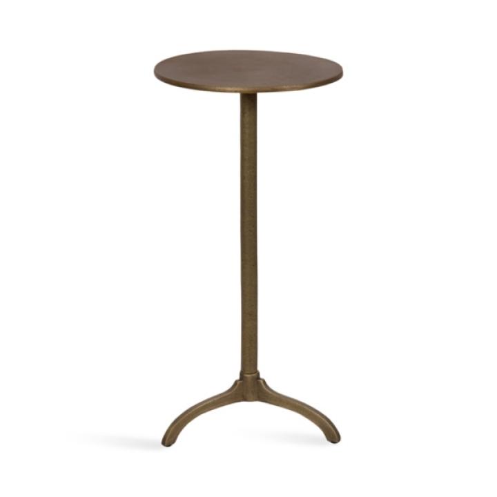 Brass Metal Tripod Accent Table