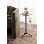 Brass Metal Tripod Accent Table
