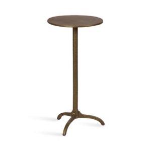 Brass Metal Tripod Accent Table