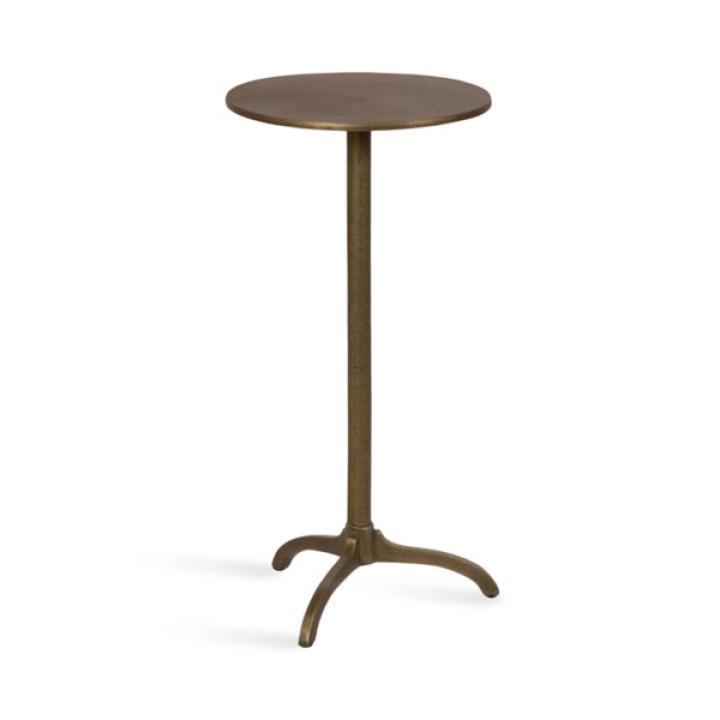 Brass Metal Tripod Accent Table
