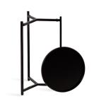 Round Black Metal Accent Tables, Set of 2