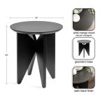 Kate and Laurel Black Mango Wood Accent Table
