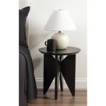Kate and Laurel Black Mango Wood Accent Table