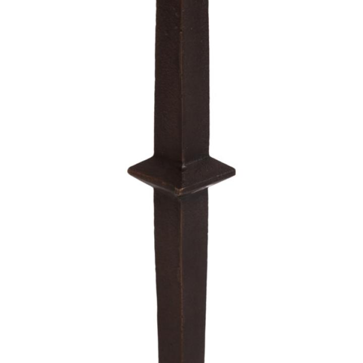 White Marble and Black Metal Round Accent Table