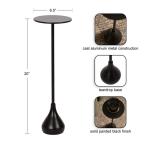 Black Metal Teardrop Accent Table