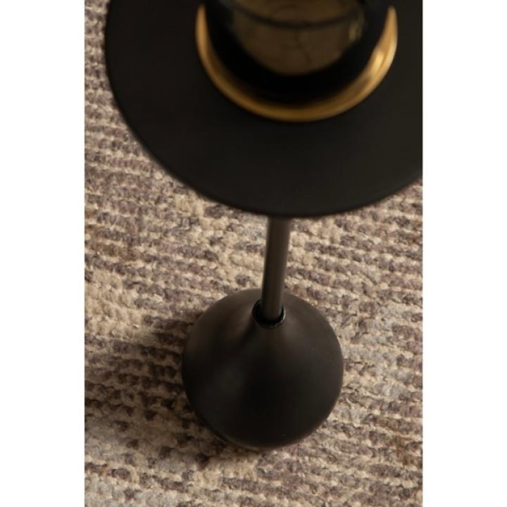 Black Metal Teardrop Accent Table