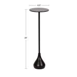 Black Metal Teardrop Accent Table