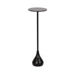 Black Metal Teardrop Accent Table