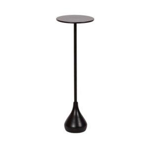 Black Metal Teardrop Accent Table