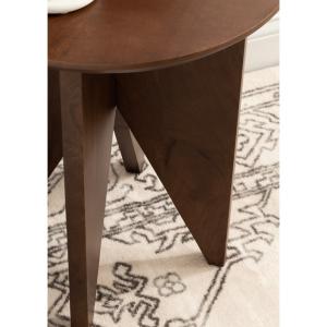 Kate and Laurel Brown Mango Wood Accent Table