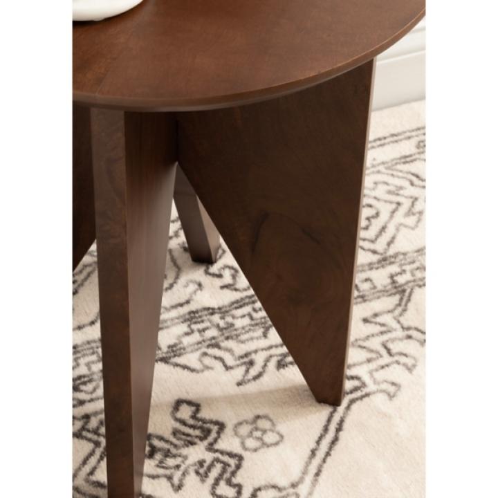 Kate and Laurel Brown Mango Wood Accent Table