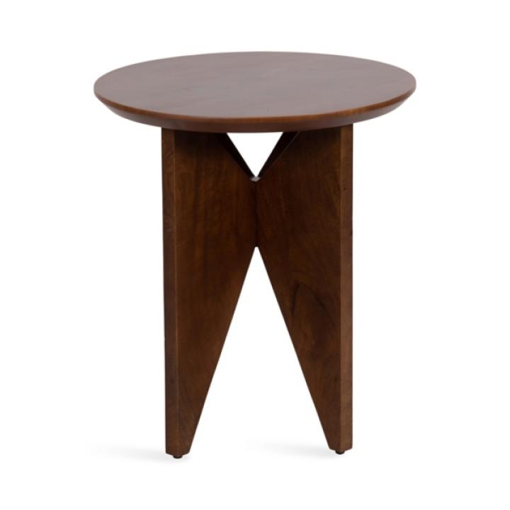 Kate and Laurel Brown Mango Wood Accent Table