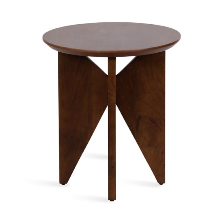 Kate and Laurel Brown Mango Wood Accent Table