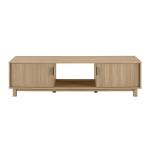 Coastal Oak Fluted 2-Door Compact TV Stand