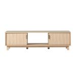 Coastal Oak Fluted 2-Door Compact TV Stand