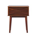 Walnut Mid-Century Modern Nightstand