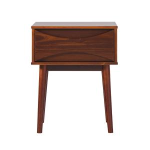 Walnut Mid-Century Modern Nightstand