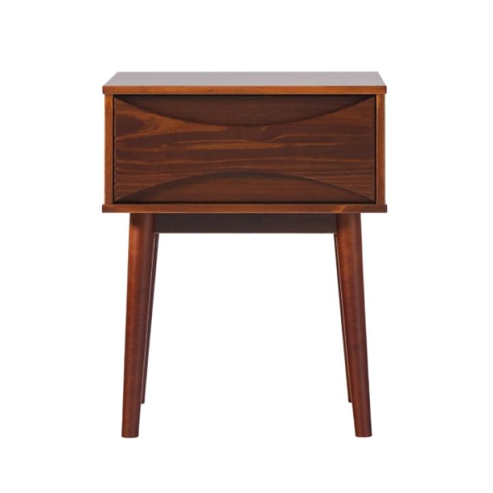 Walnut Mid-Century Modern Nightstand