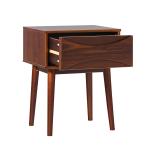 Walnut Mid-Century Modern Nightstand
