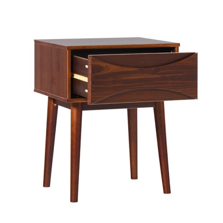 Walnut Mid-Century Modern Nightstand