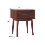 Walnut Mid-Century Modern Nightstand