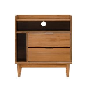 Caramel Pine 2-Drawer Nightstand