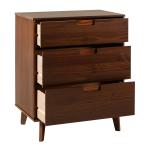 Walnut Mid-Century Modern 3-Drawer Dresser