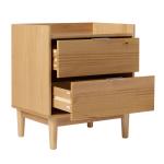 Natural Pine 2-Drawer Gallery Top Nightstand