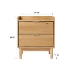 Natural Pine 2-Drawer Gallery Top Nightstand