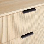 Coastal Oak Reeded 3-Drawer Dresser