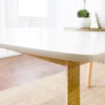 Two-Tone Mid-Century Modern Wood Dining Table