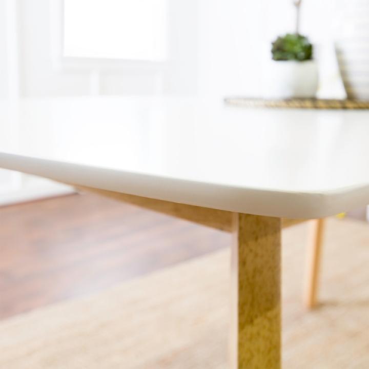 Two-Tone Mid-Century Modern Wood Dining Table