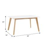 Two-Tone Mid-Century Modern Wood Dining Table