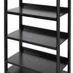 Black Modern Bookcase with Drawers