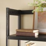 Black Modern Bookcase with Drawers