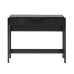 Black Modern 1-Drawer Reeded Desk