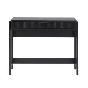Black Modern 1-Drawer Reeded Desk