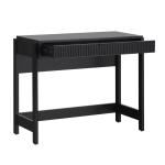Black Modern 1-Drawer Reeded Desk