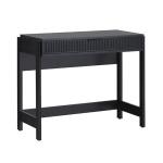 Black Modern 1-Drawer Reeded Desk
