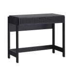 Black Modern 1-Drawer Reeded Desk