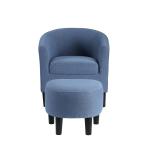 Blue Churchill Accent Chair & Ottoman Set