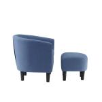 Blue Churchill Accent Chair & Ottoman Set