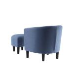 Blue Churchill Accent Chair & Ottoman Set