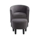 Charcoal Churchill Accent Chair & Ottoman Set