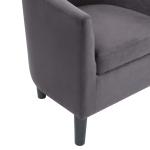 Charcoal Churchill Accent Chair & Ottoman Set