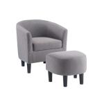 Light Gray Churchill Accent Chair & Ottoman Set