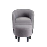 Light Gray Churchill Accent Chair & Ottoman Set