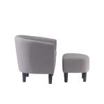 Light Gray Churchill Accent Chair & Ottoman Set