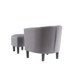 Light Gray Churchill Accent Chair & Ottoman Set